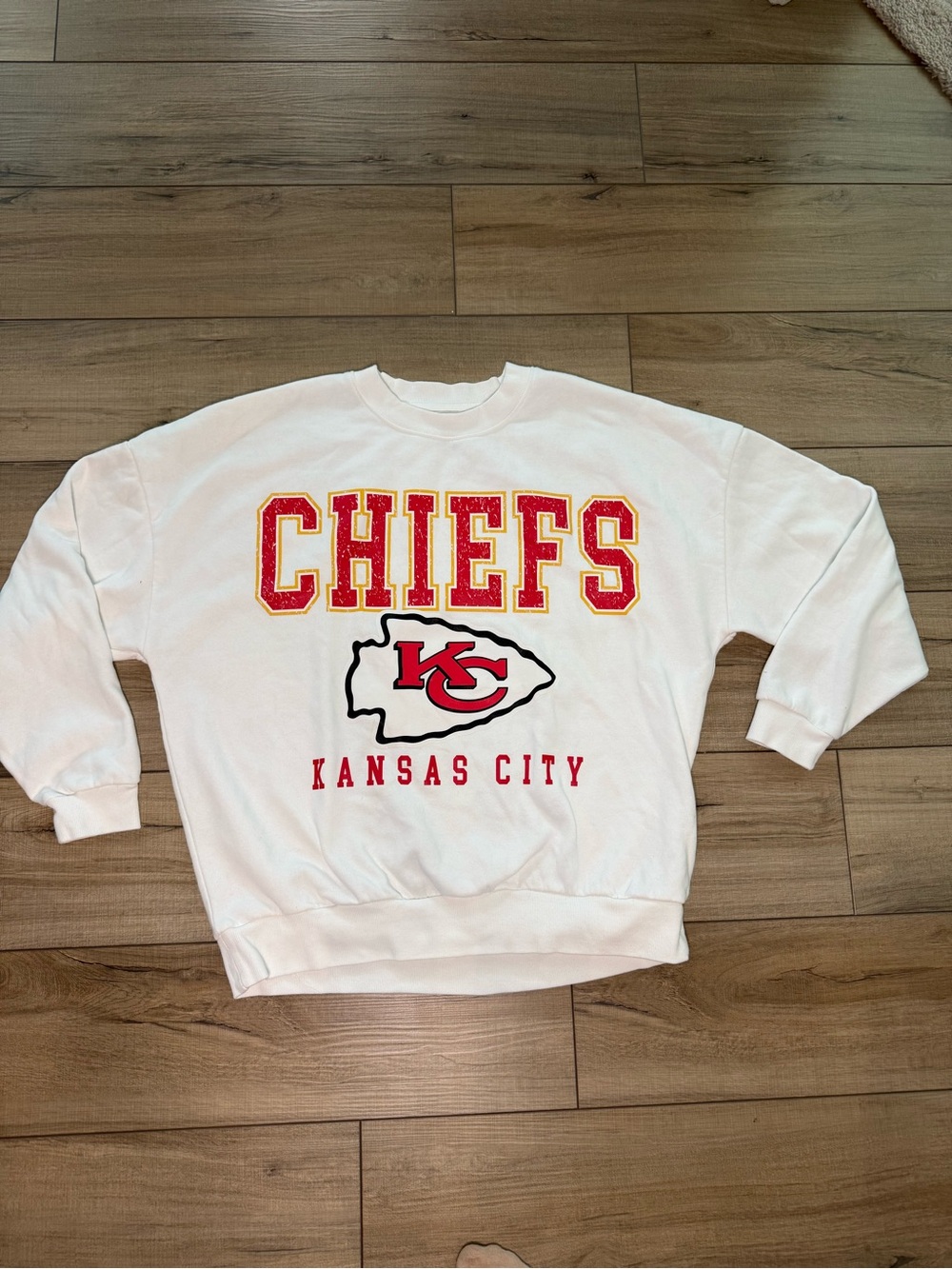 Gameday Couture Kansas City Chiefs Oversized Sweatshirt White Medium NFL